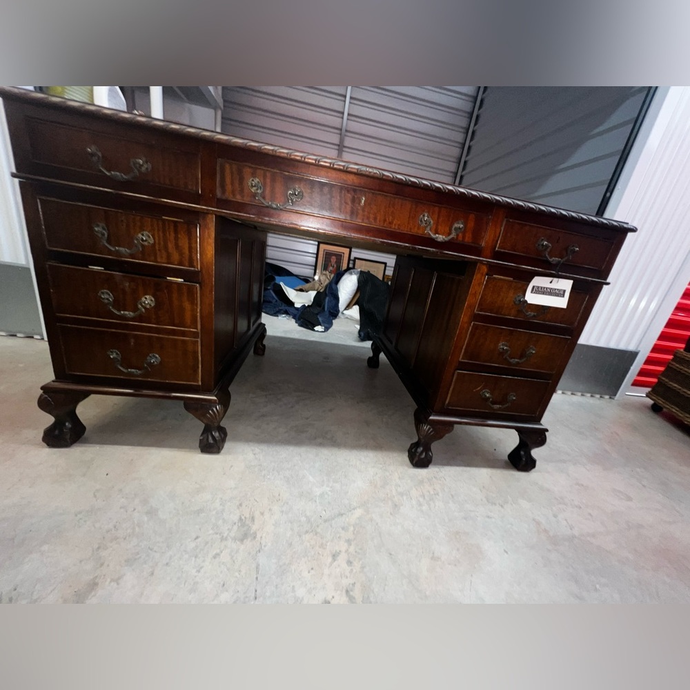 Mahogany + Leather Desk original price $2,695